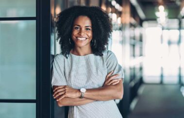 Portrait of a smiling businesswoman