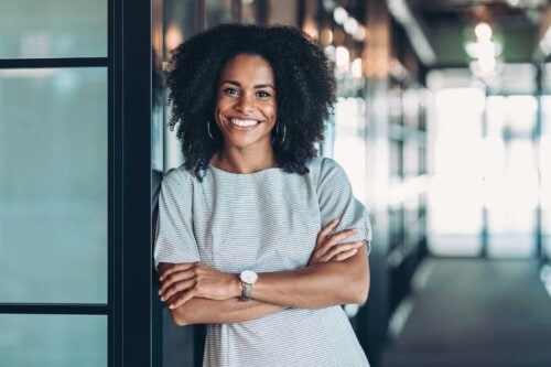 Portrait of a smiling businesswoman