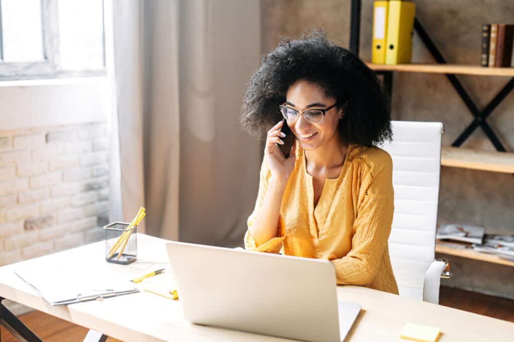 real estate agent on phone