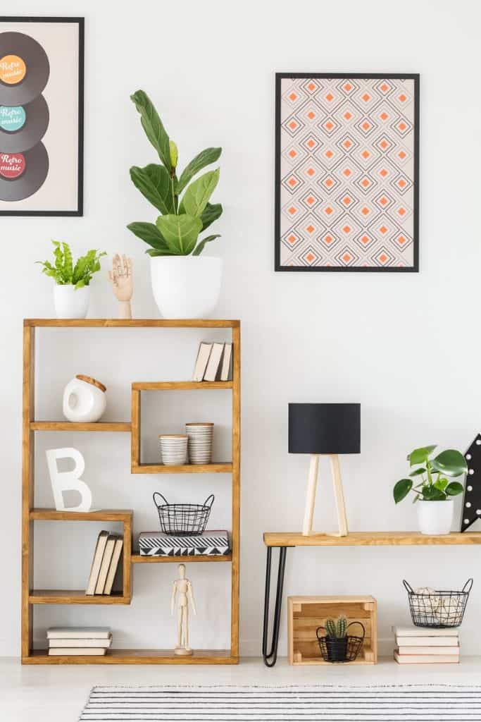 knickknacks in staged living room