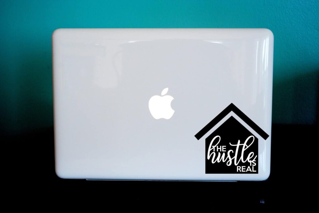 Real estate agent sticker laptop