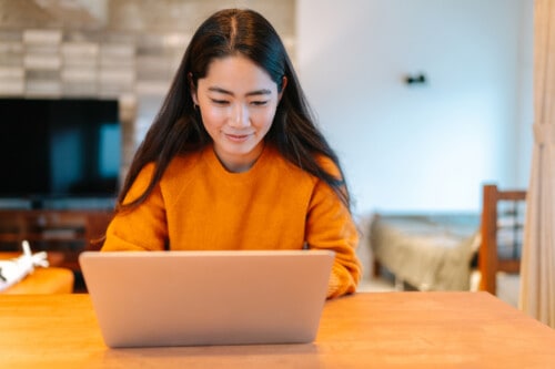 woman working at computer