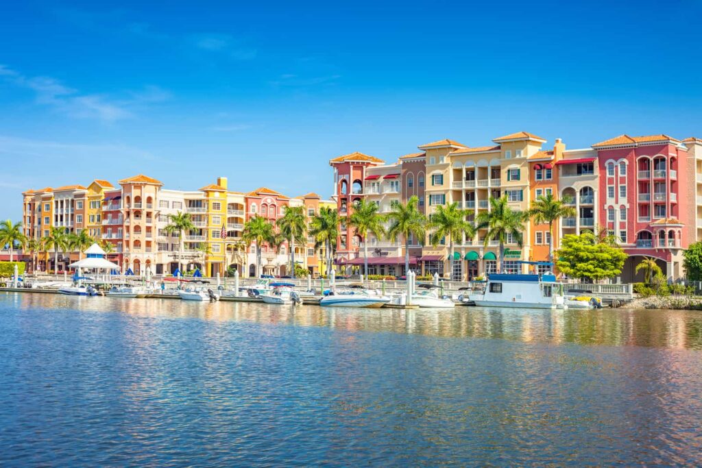 Condos and marina Naples Florida USA