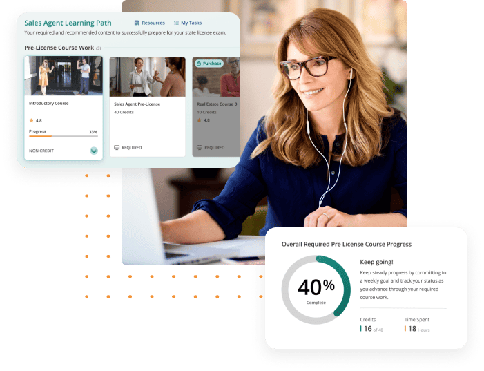 Complete required pre-licensing with a trusted online real estate school