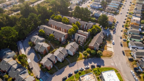 Aerial view of neighborhood - real estate niche