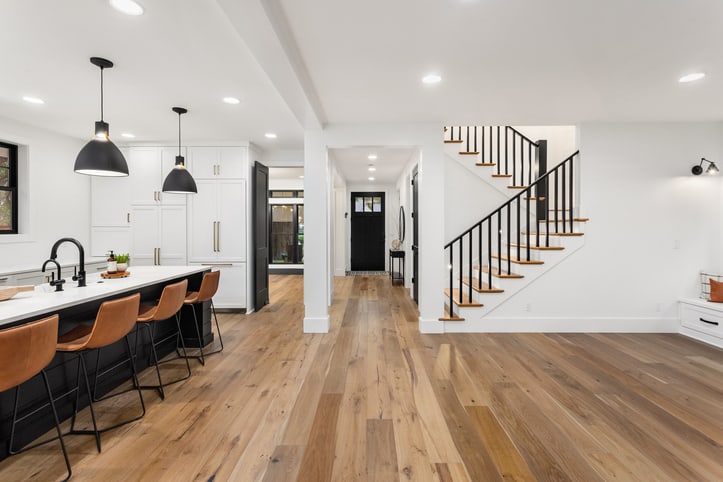 kitchen in newly constructed luxury home