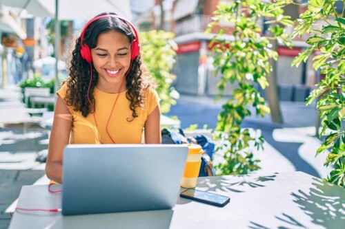young person completes tasks to become a real estate agent