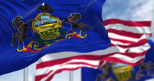 The Pennsylvania state flag